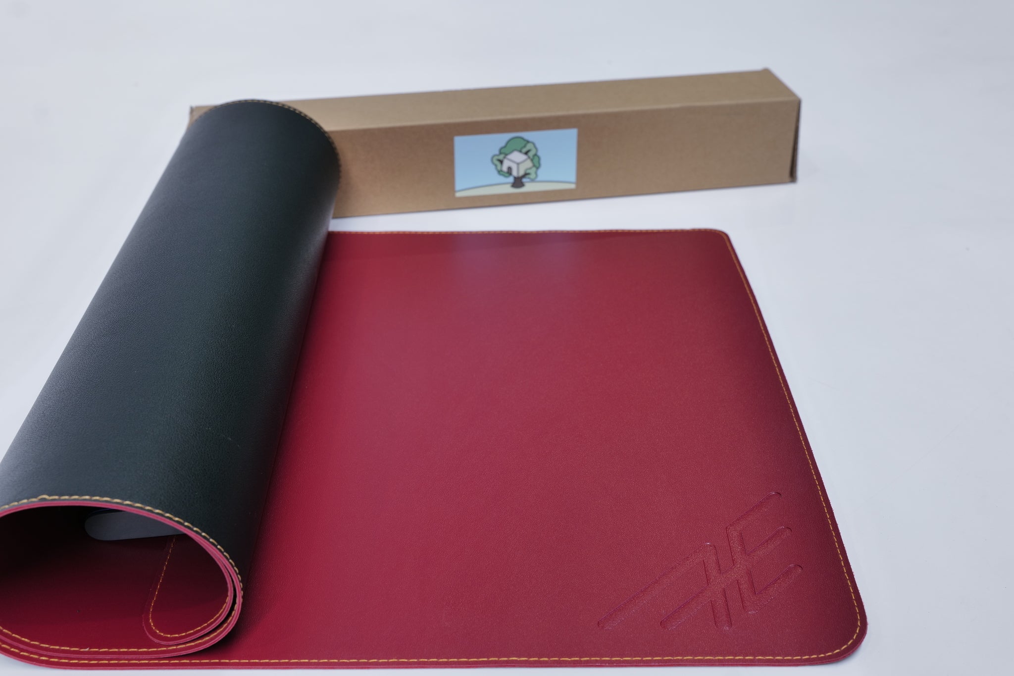AE Leather Deskmat (V2) Reversable Black + Red